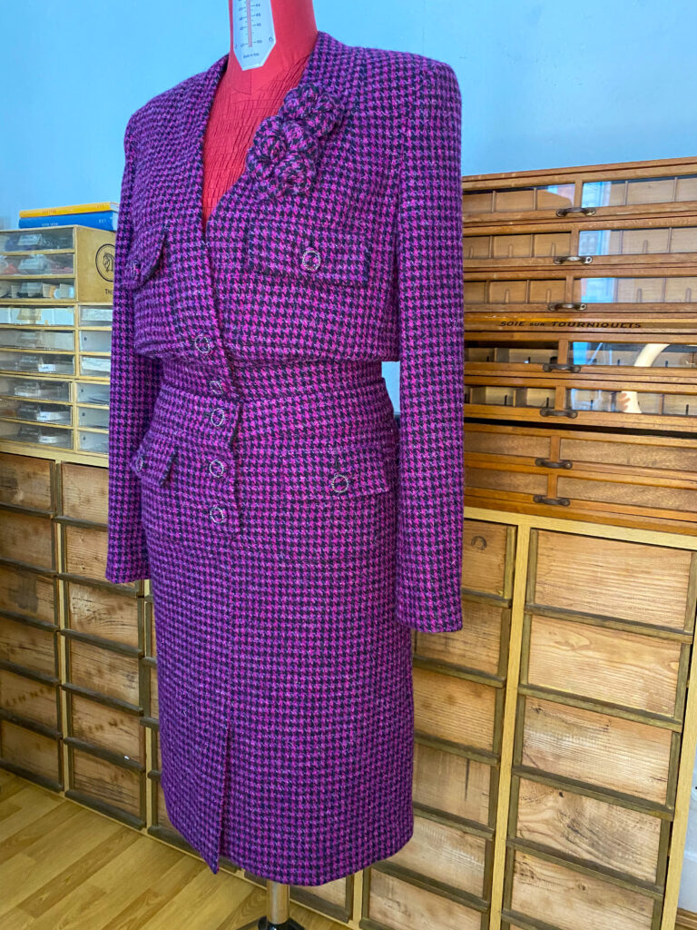 Costume sur mesure en Harris Tweed réalisé à l’atelier Natalia R. Georg